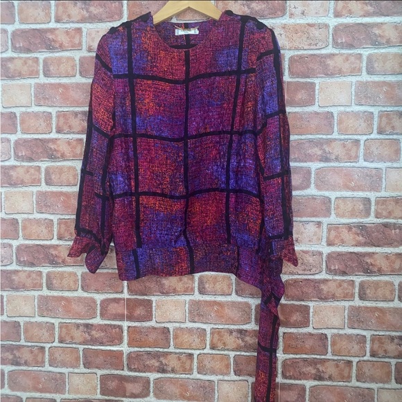 Celine Vintage Retro Multi colored, abstract print, 2piece set, top & skirt - Picture 10 of 14